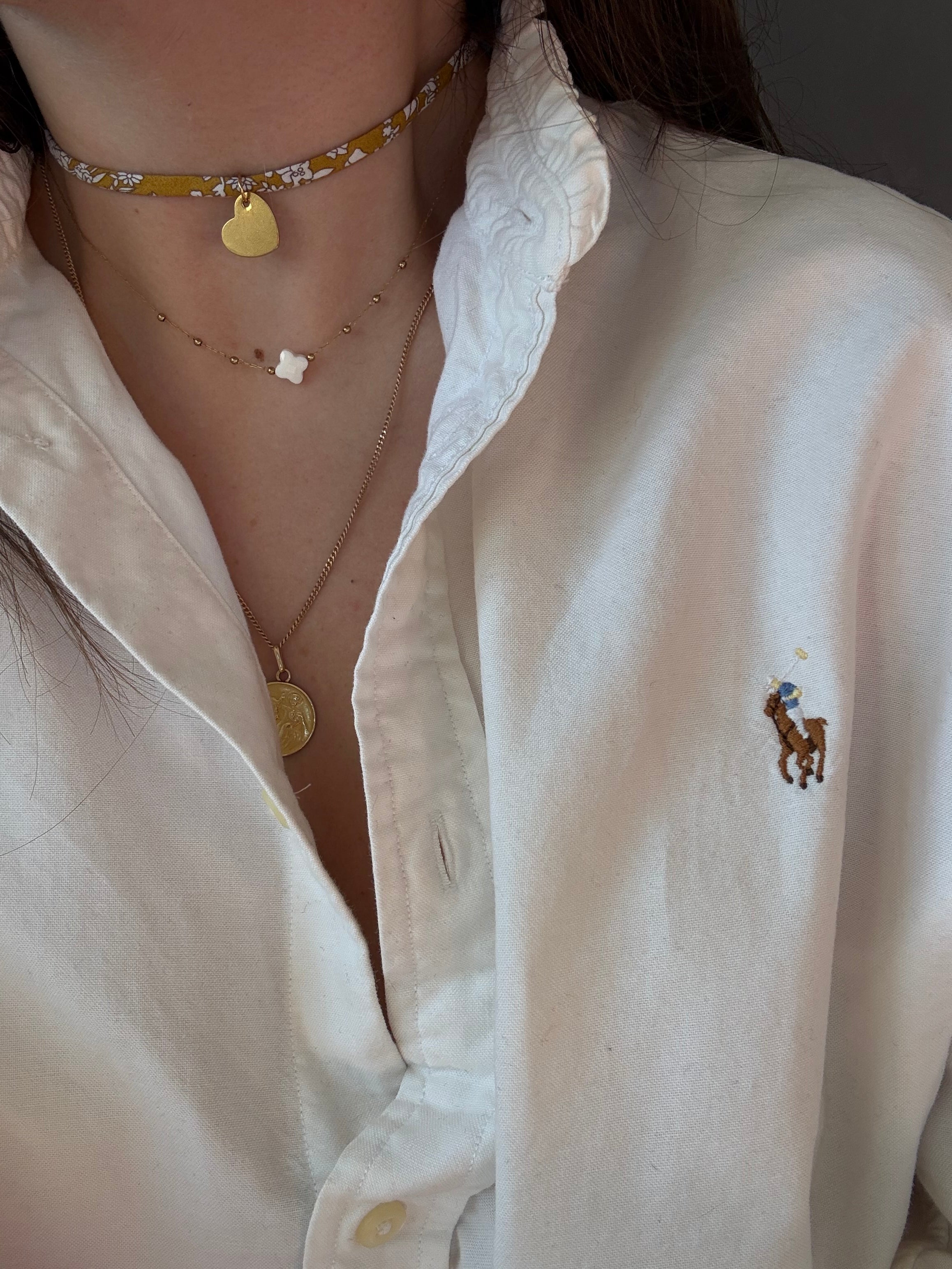 Collier ras de cou / Braclet double Liberty personnalisable