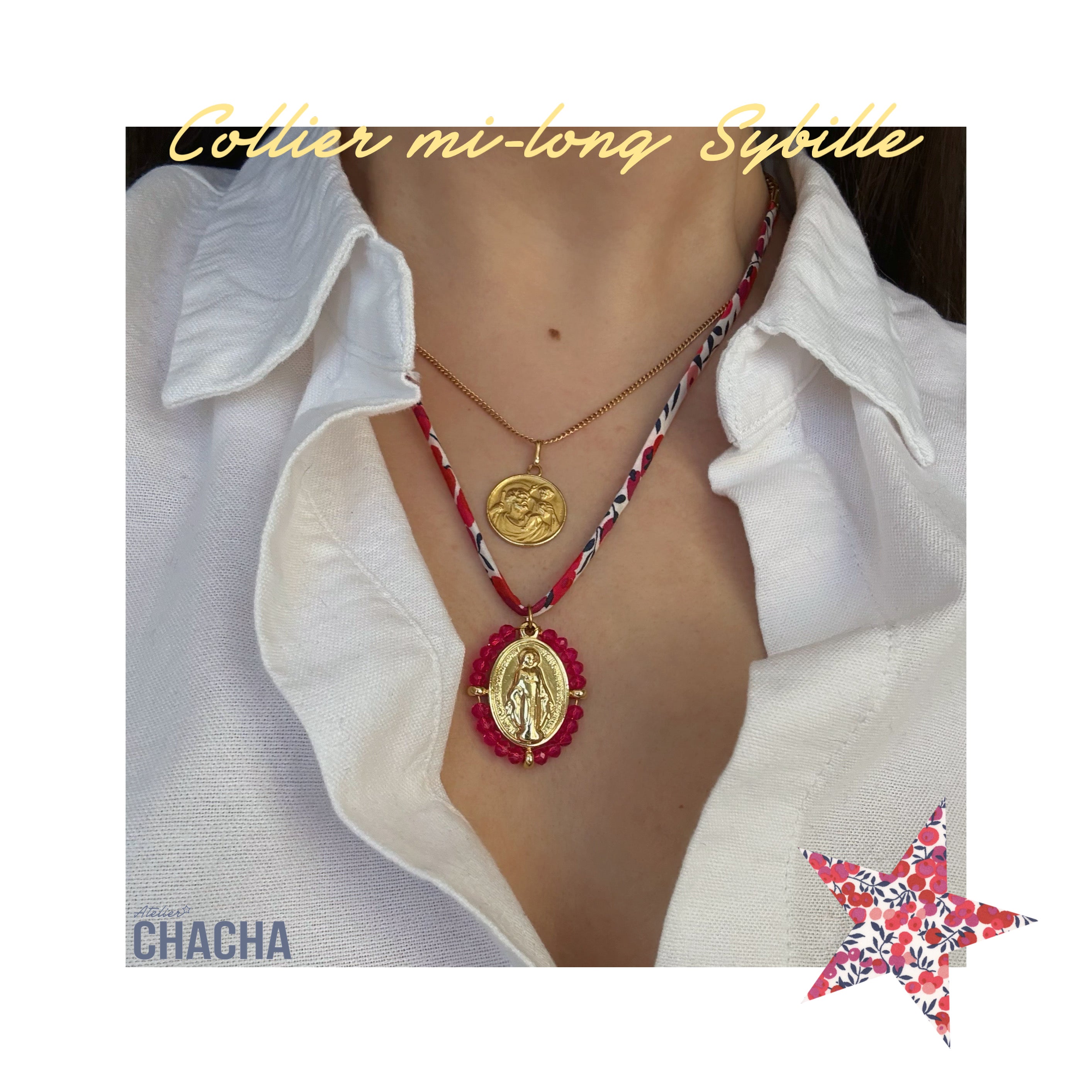 Les colliers mi-longs Liberty Liberty - Les filles d’Atelier Chacha