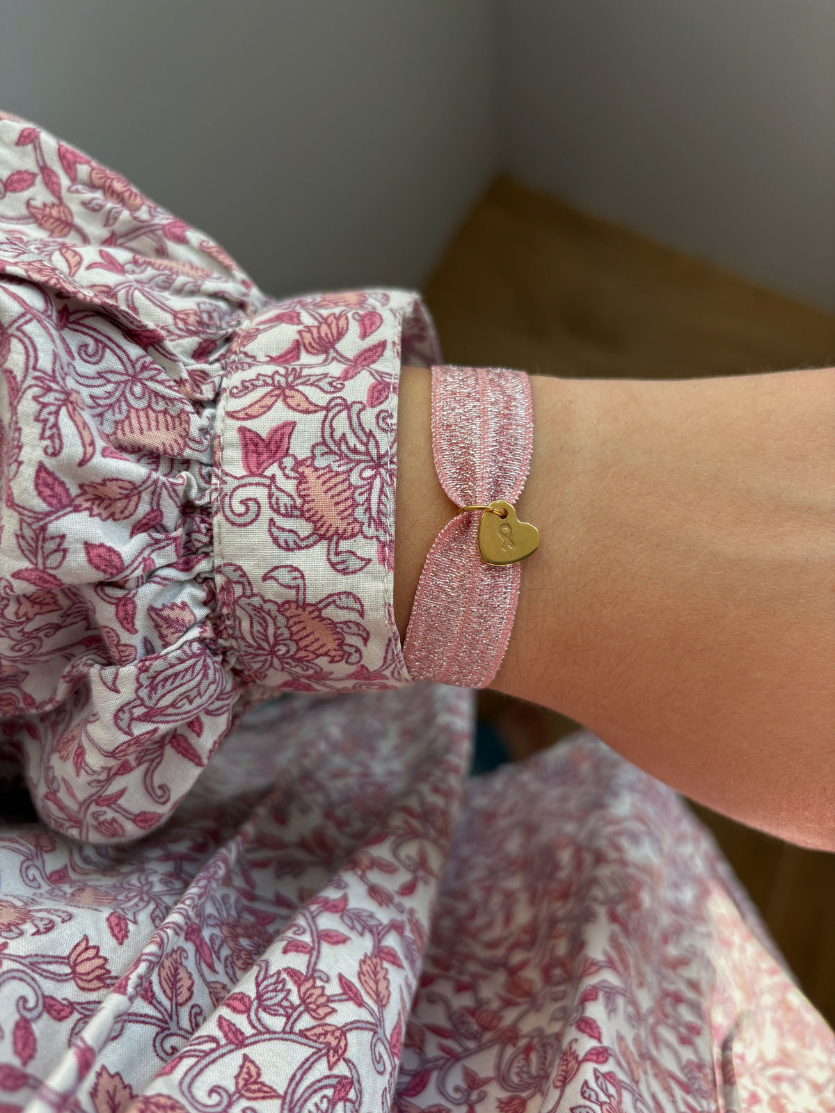 Bracelet Chacha Rose Pailleté │Octobre Rose