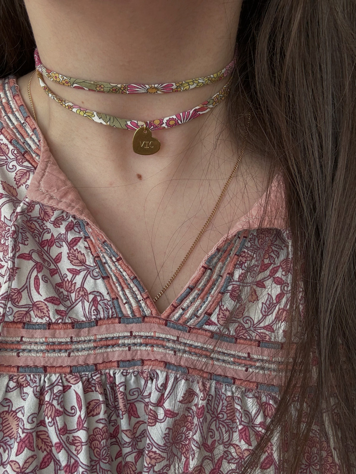 Collier Liberty médaille personnalisable