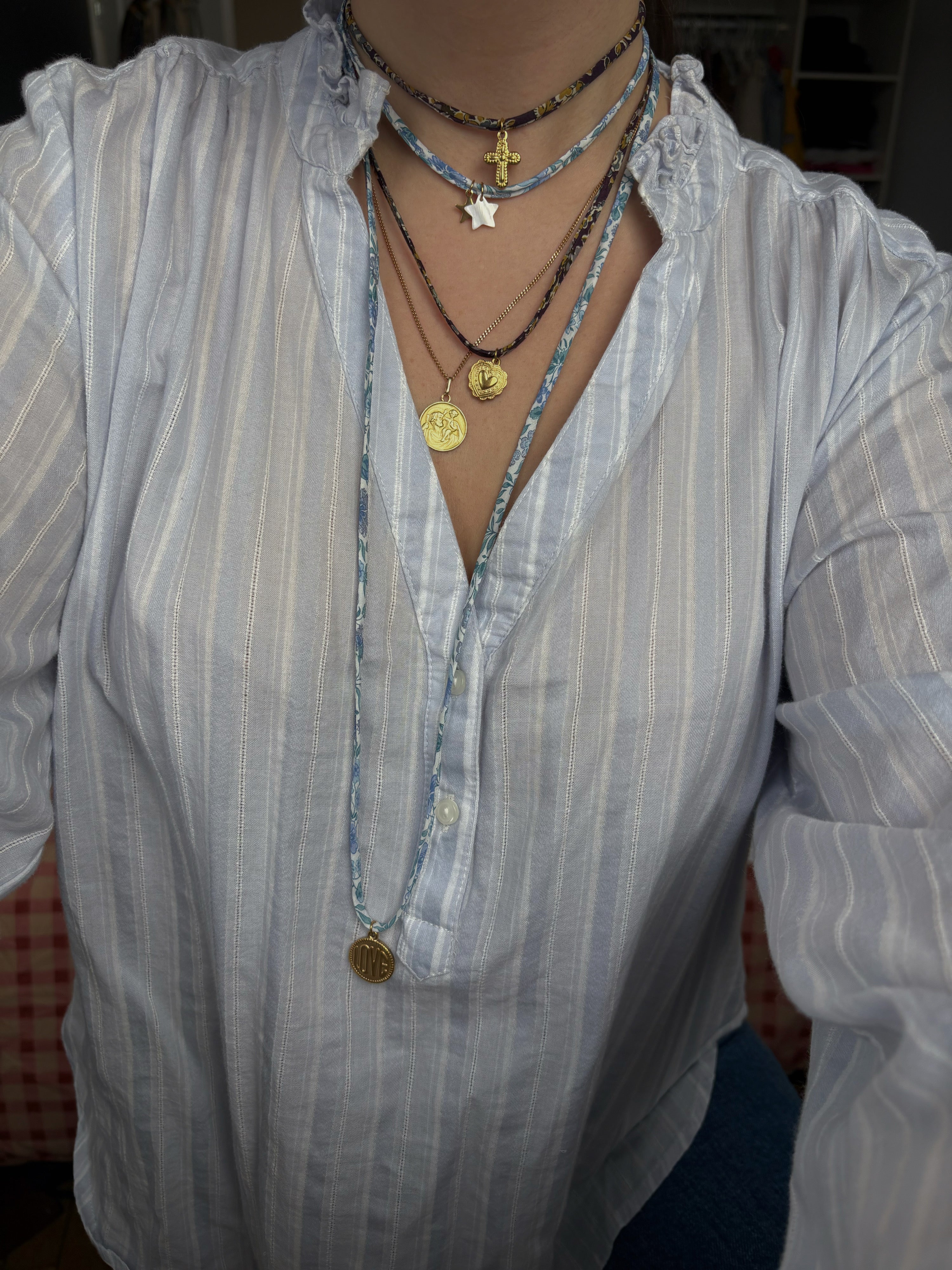 Collier mi-long Liberty - Personnalisable