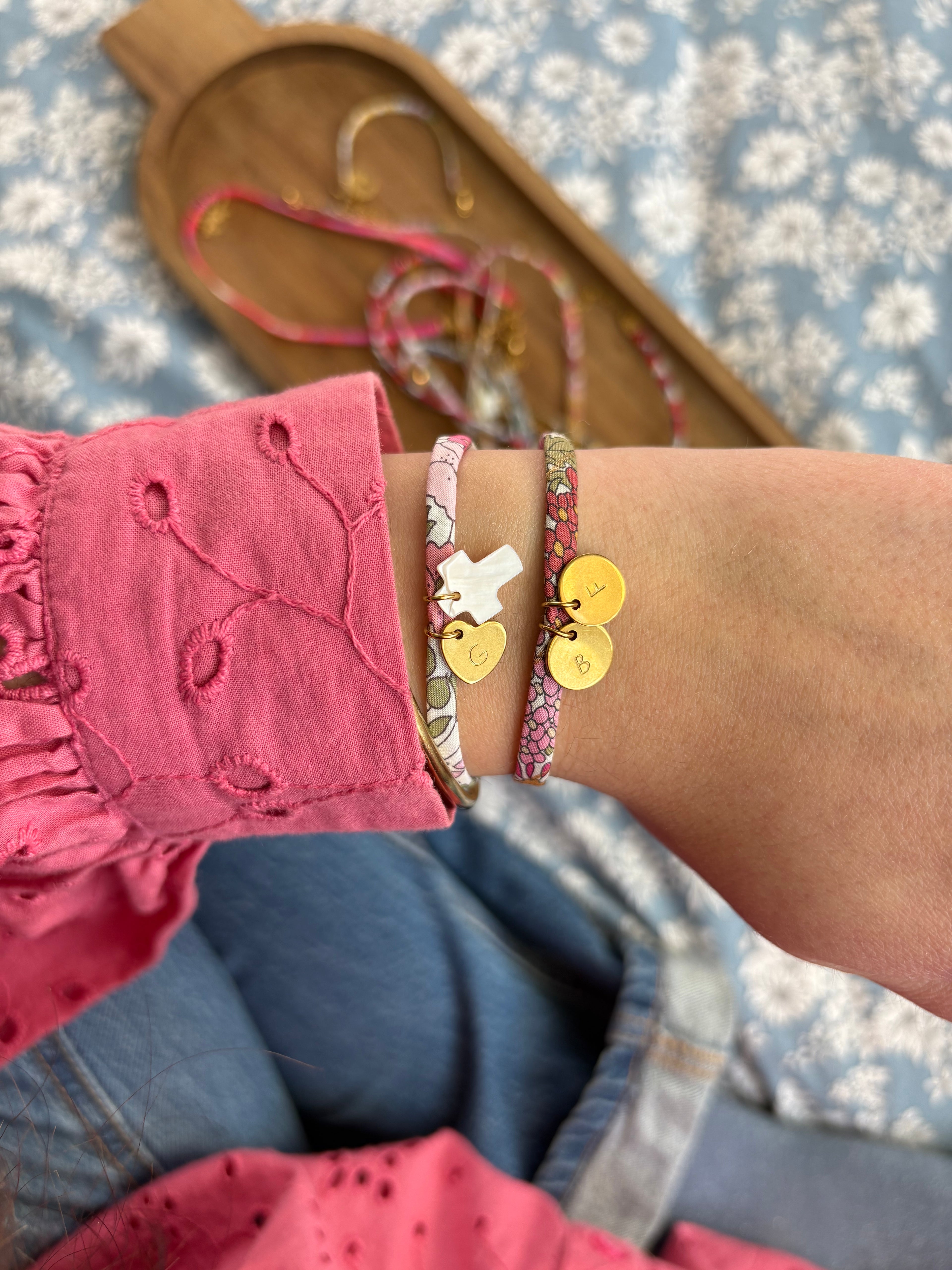 Bracelet Liberty - Personnalisable - Double initiales