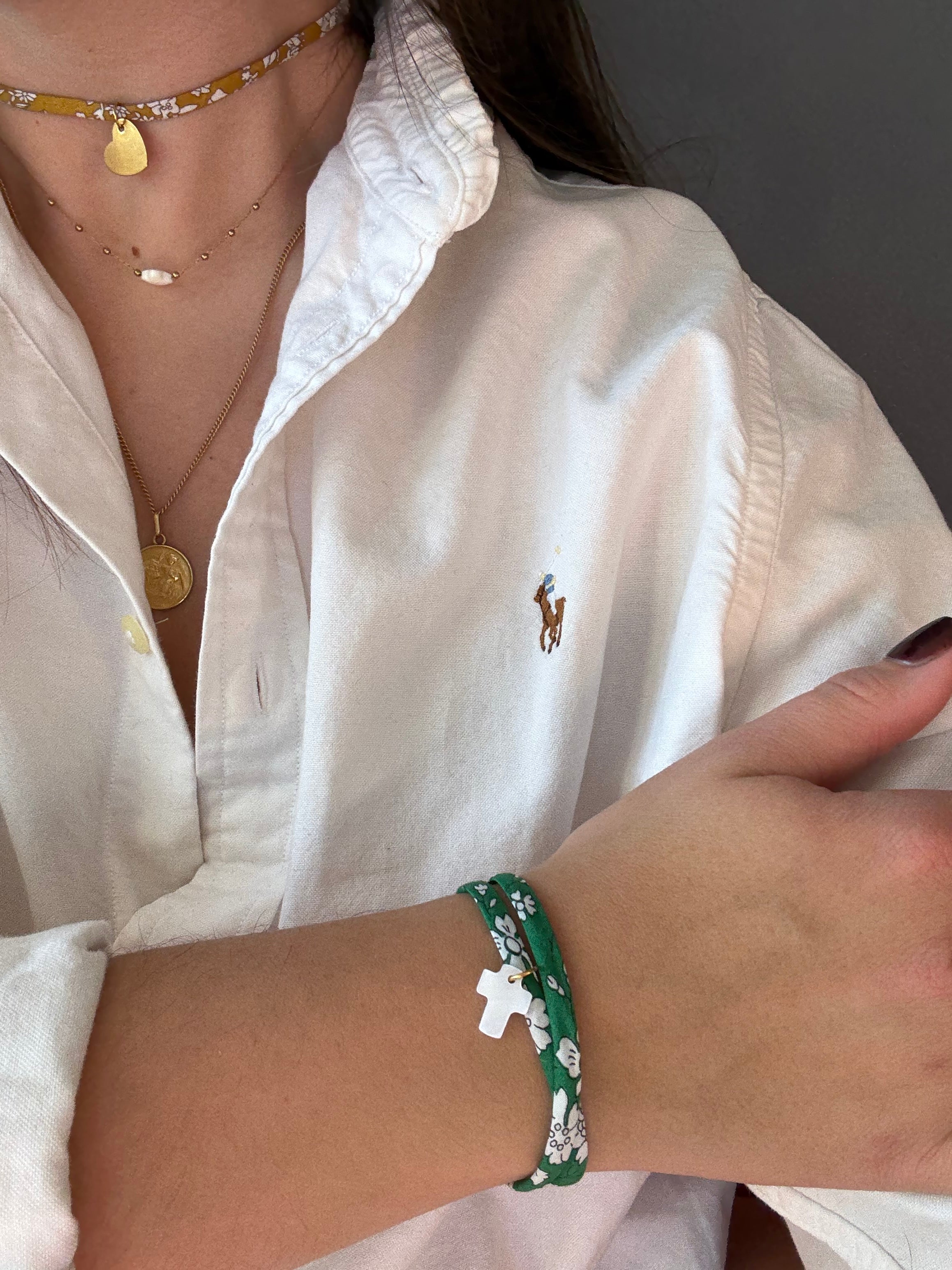 Collier ras de cou / Braclet double Liberty personnalisable