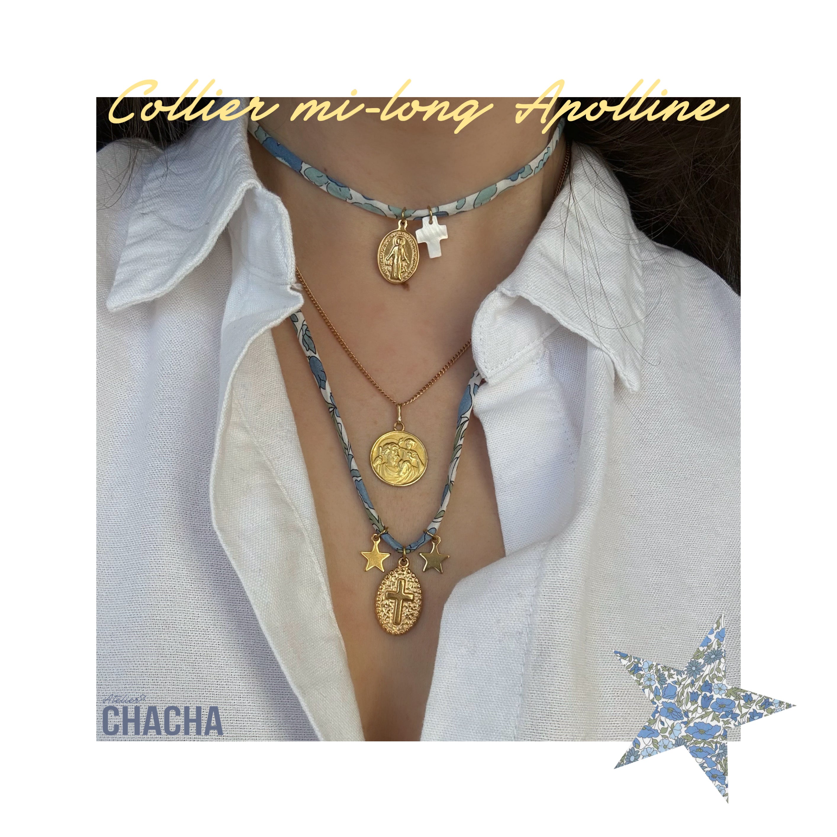 Les colliers mi-longs Liberty Liberty - Les filles d’Atelier Chacha