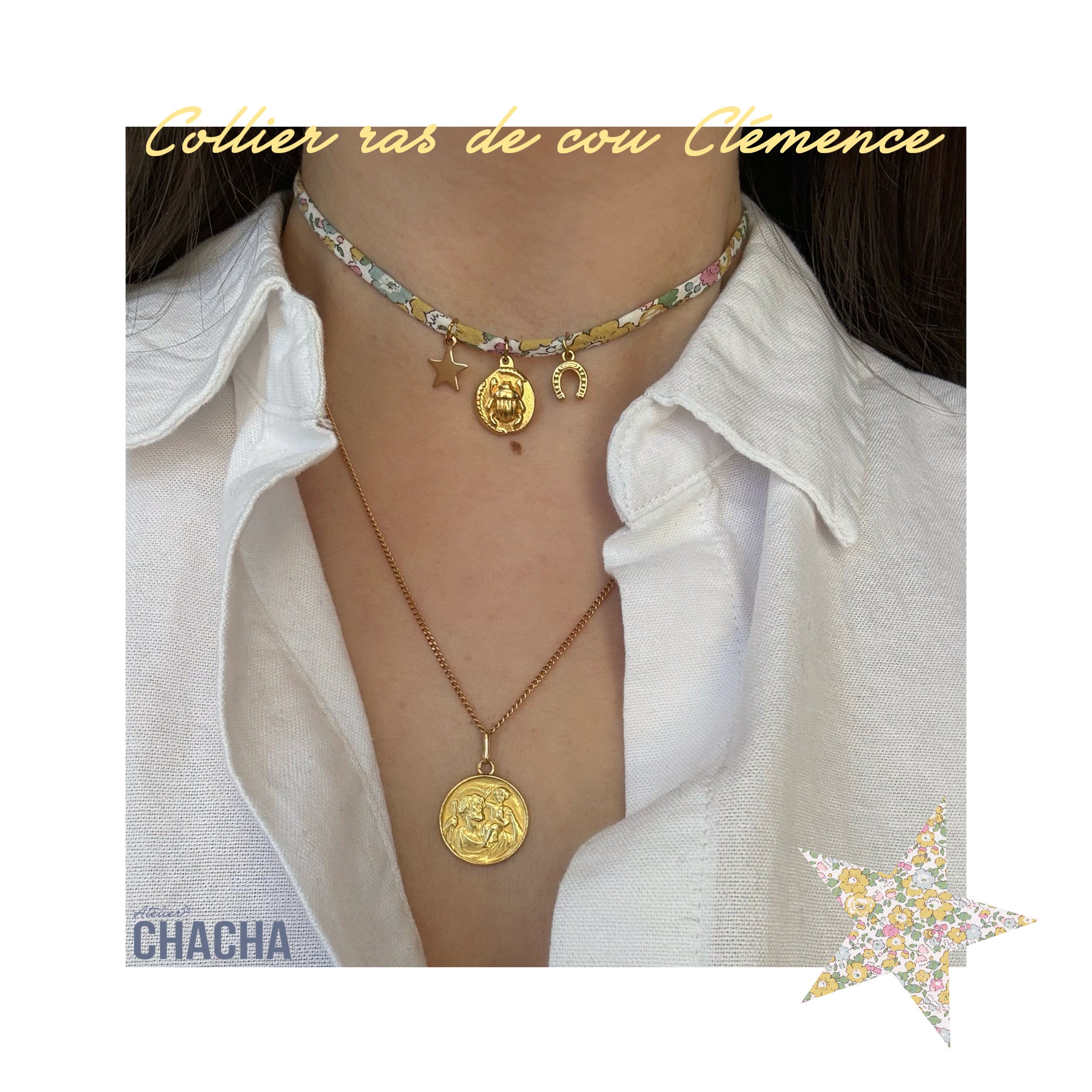 Les colliers ras de cou Liberty - Les filles d’Atelier Chacha