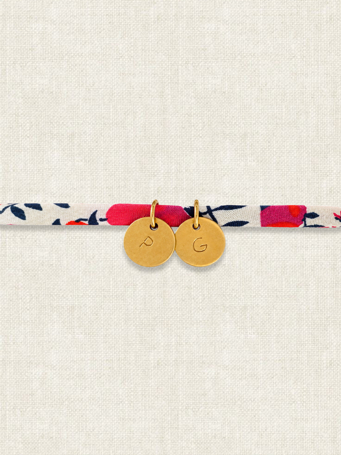 Bracelet Liberty - Personnalisable - Double initiales