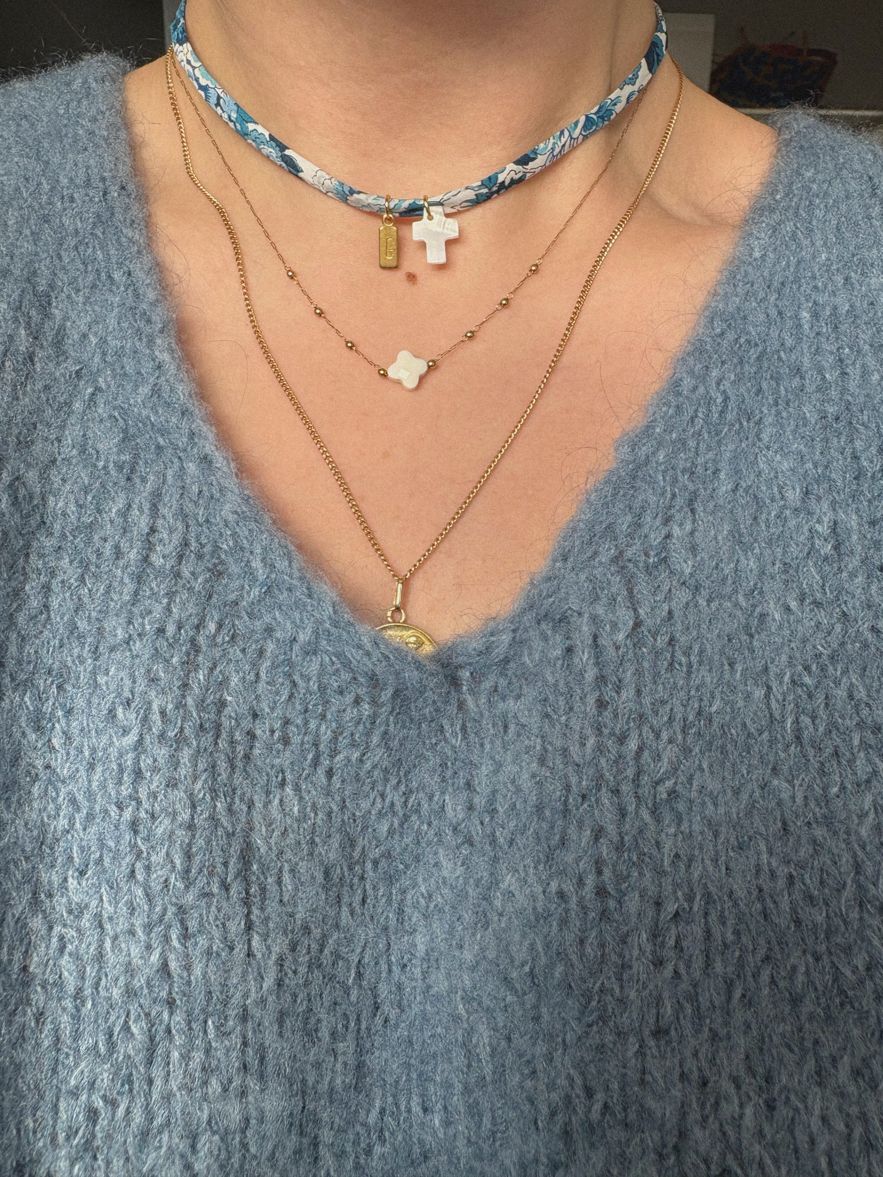 Collier Liberty - Personnalisable - Initiale + Breloque