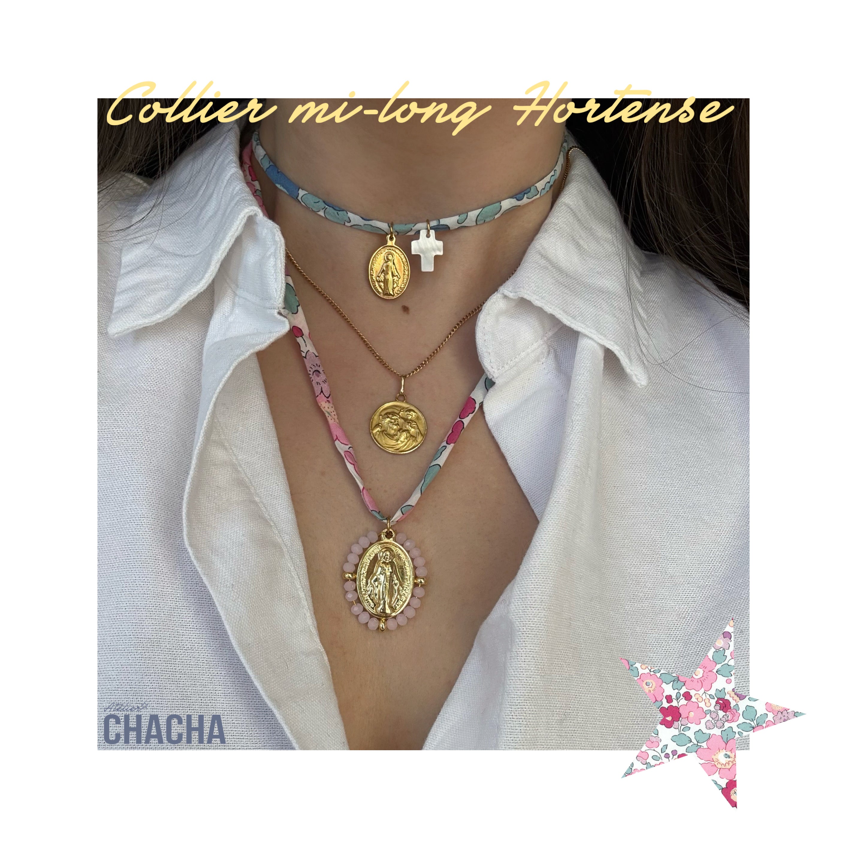 Les colliers mi-longs Liberty Liberty - Les filles d’Atelier Chacha