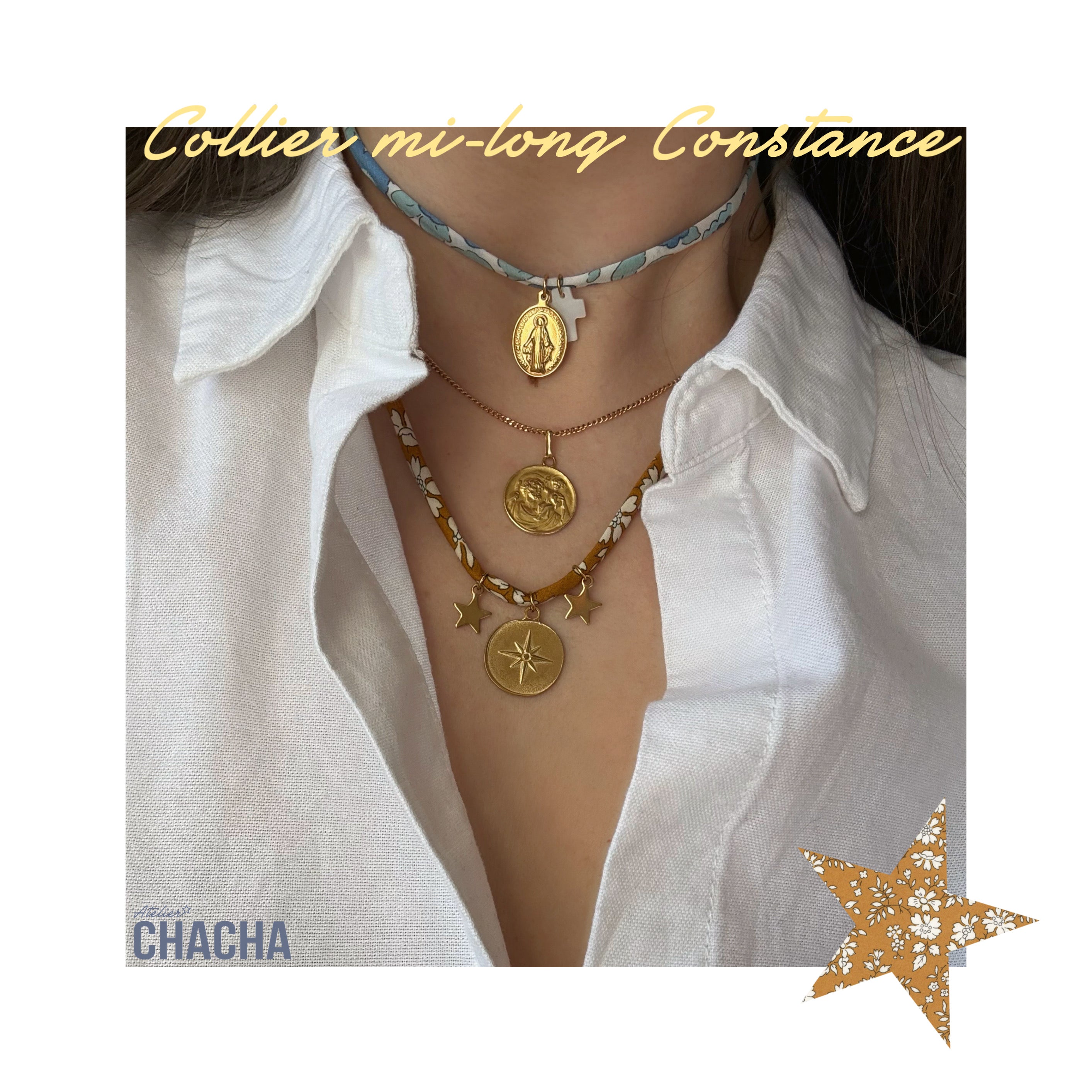 Les colliers mi-longs Liberty Liberty - Les filles d’Atelier Chacha