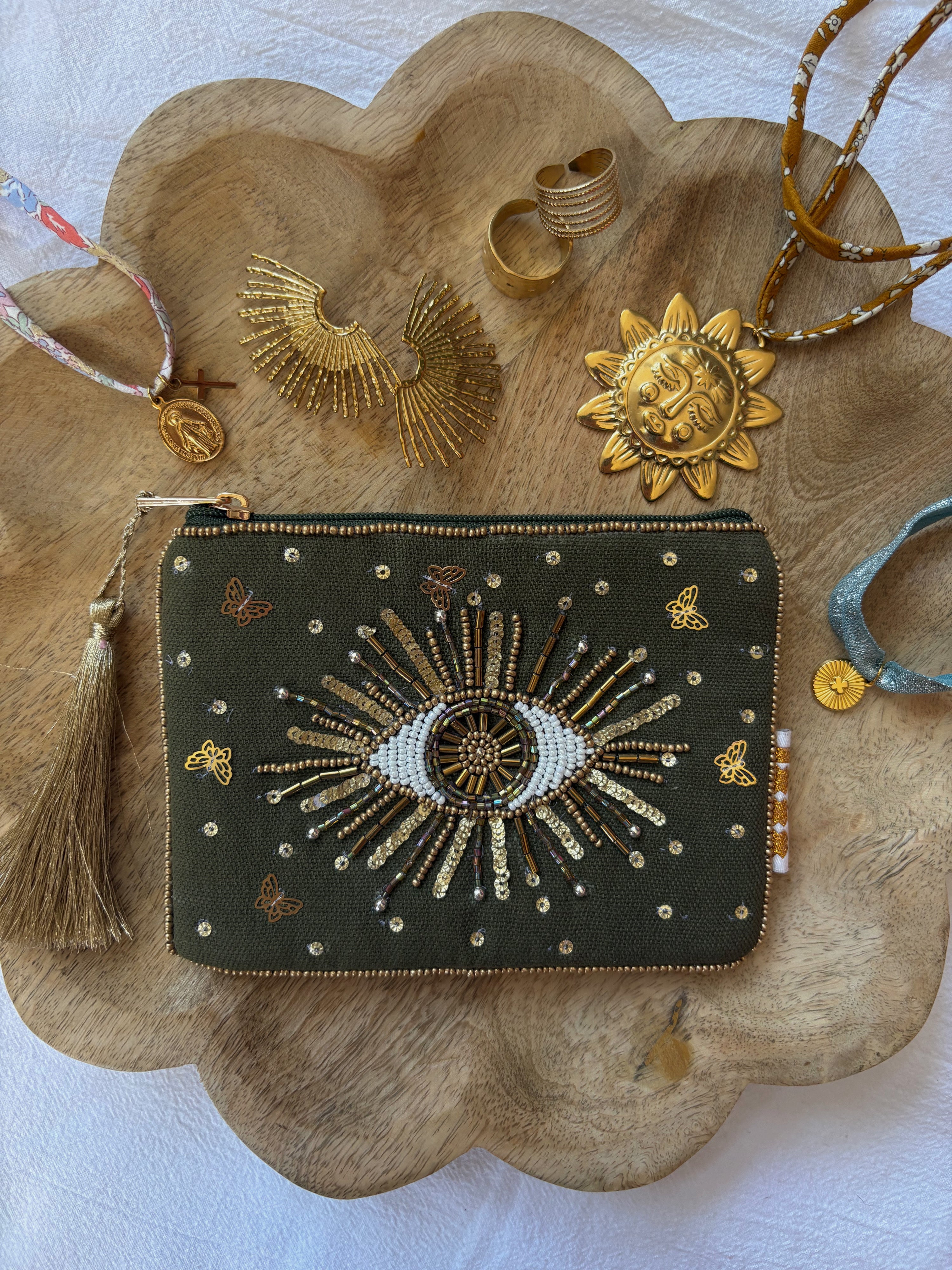 Trousse perlée à bijoux - Alma