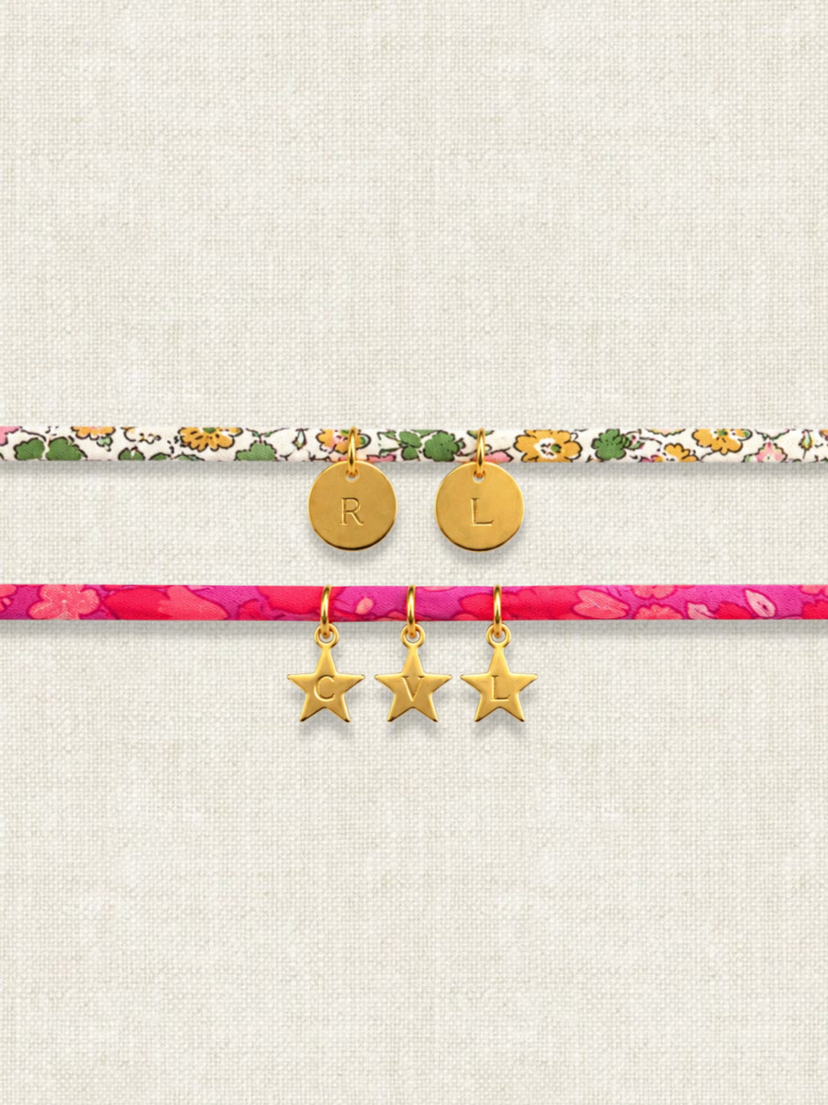Collier Liberty - Personnalisable - Double initiales