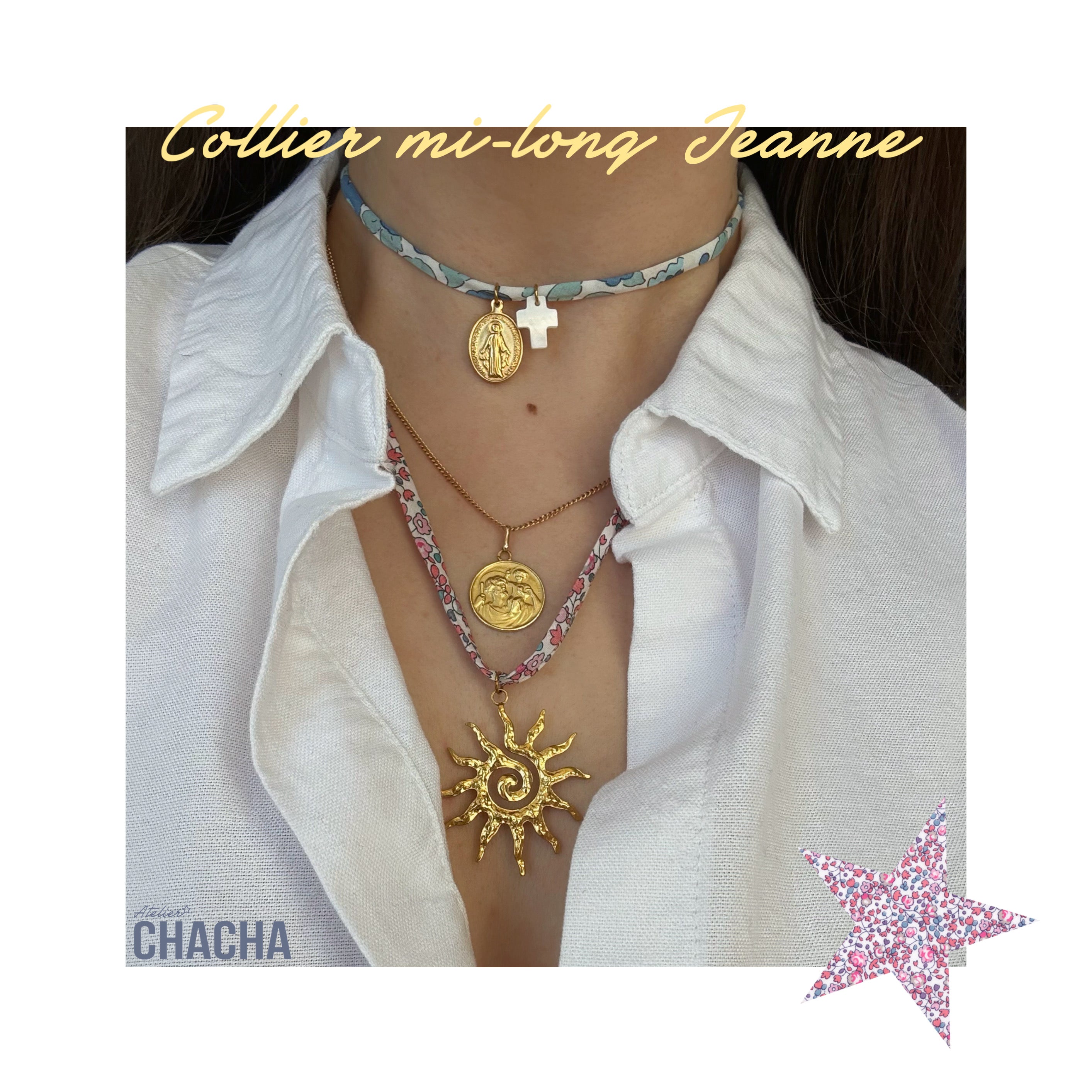 Les colliers mi-longs Liberty Liberty - Les filles d’Atelier Chacha