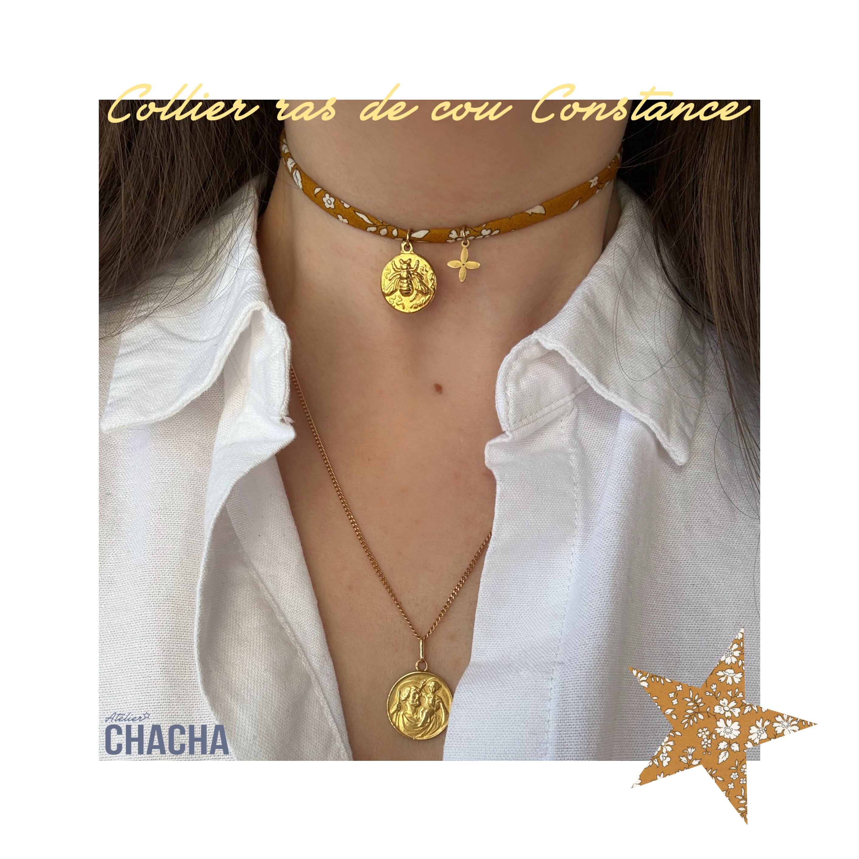 Les colliers ras de cou Liberty - Les filles d’Atelier Chacha