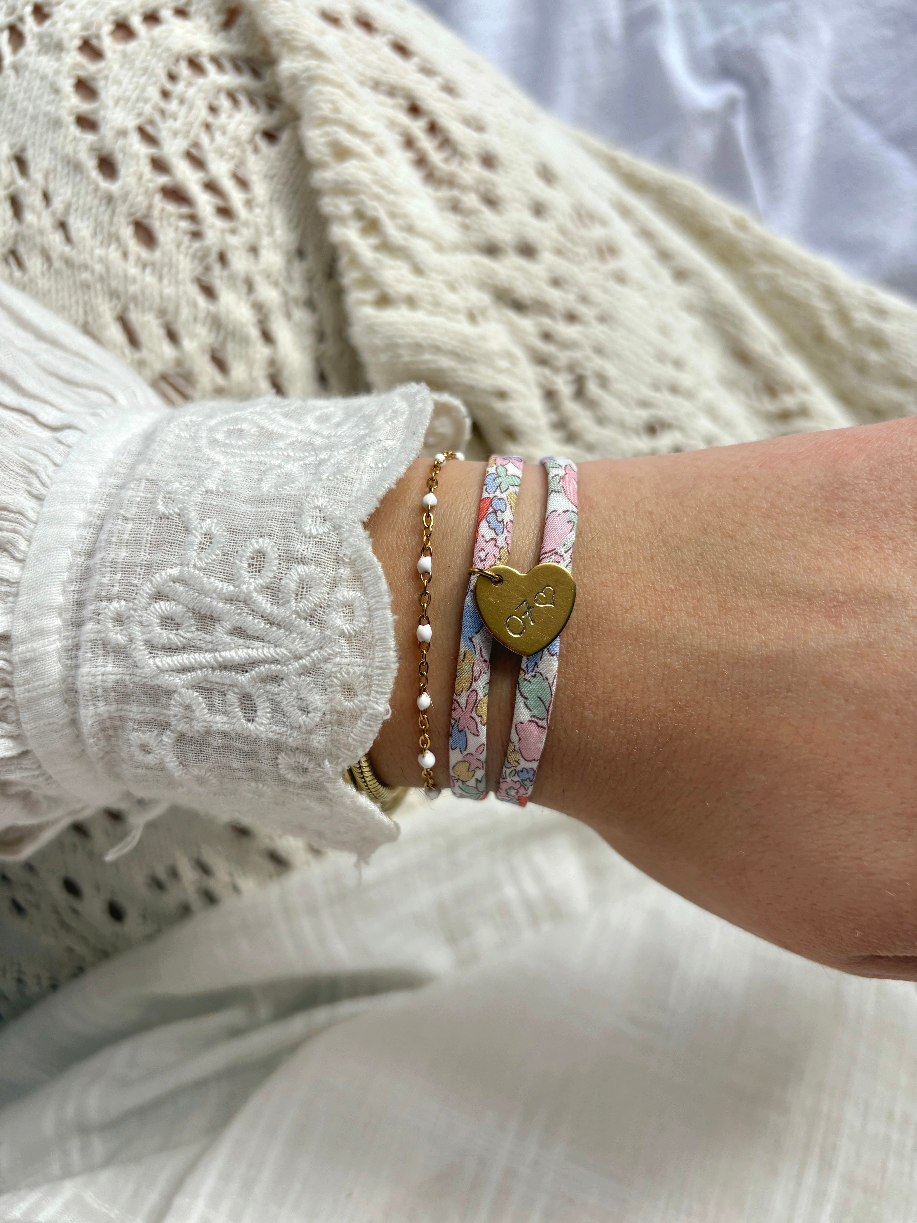 Bracelet Liberty médaille personnalisable