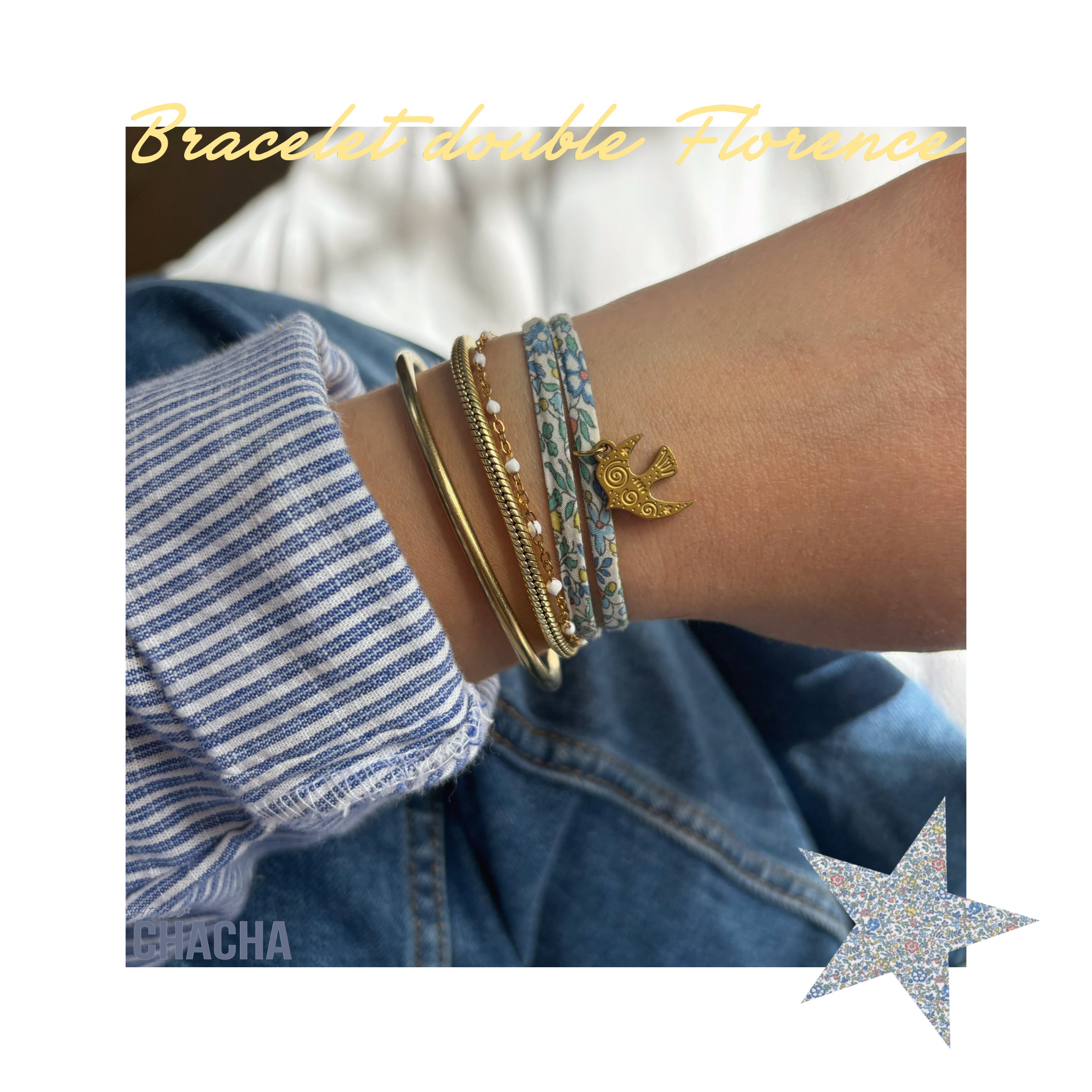 Les bracelets doubles Liberty - Les filles d’Atelier Chacha