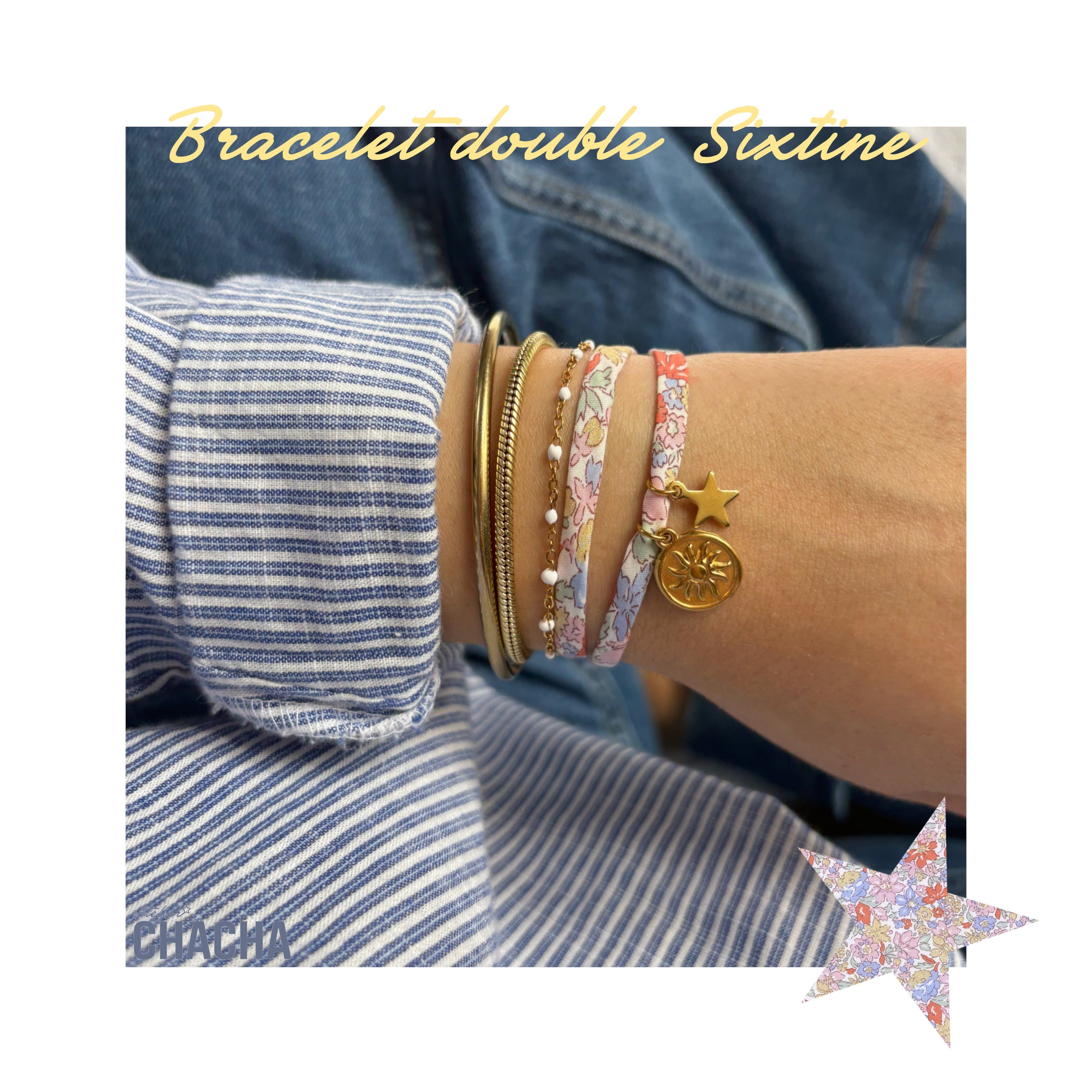 Les bracelets doubles Liberty - Les filles d’Atelier Chacha