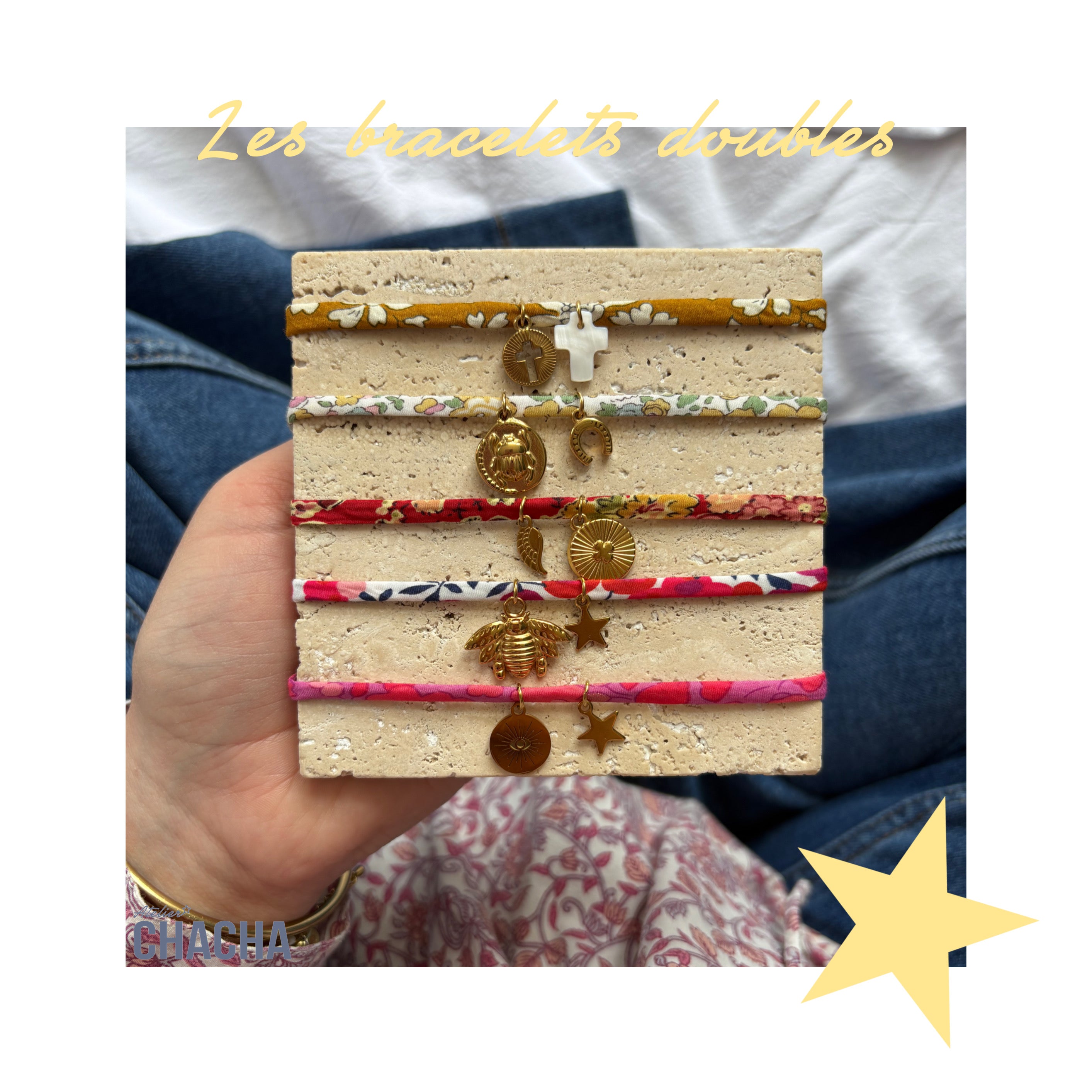Les bracelets doubles Liberty - Les filles d’Atelier Chacha