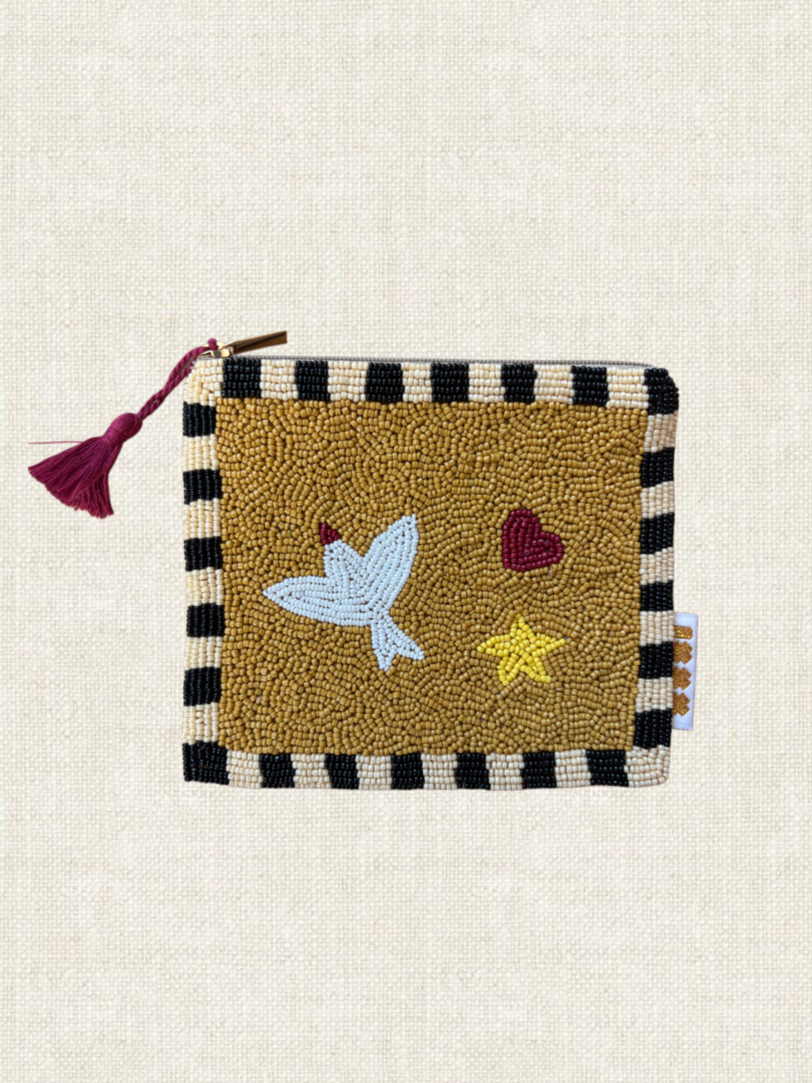 Trousse perlée à bijoux - Colombe